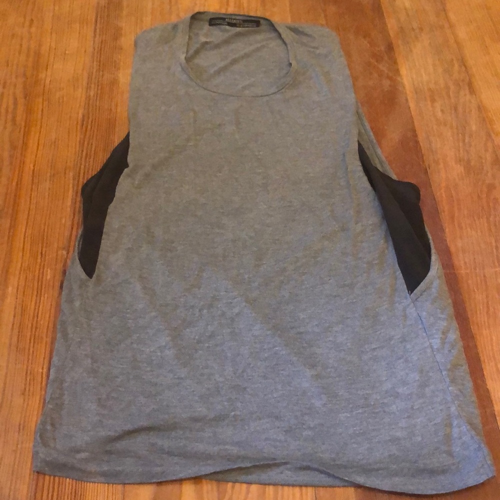 All saints grey muscle tee